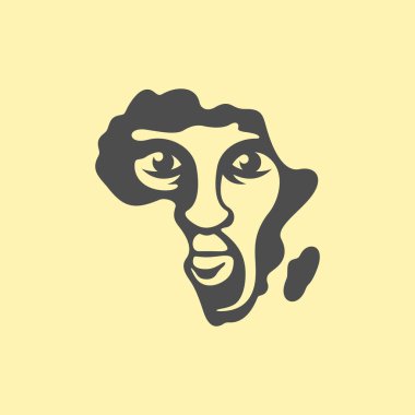 Afrikalı Erkekler Vektör Logosu Tasarımı