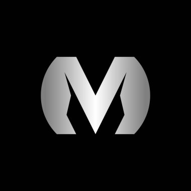 M harfi Geometrik Yaratıcı Logo Tasarımı