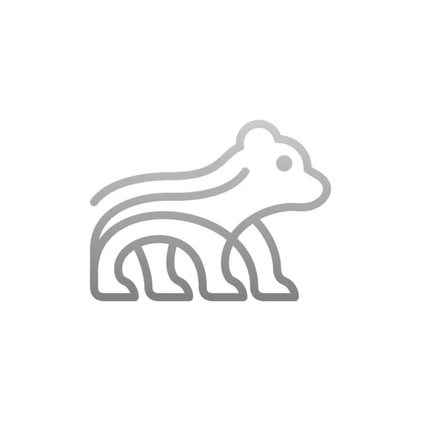 Bear Line Business Logo Design — Stock vektor