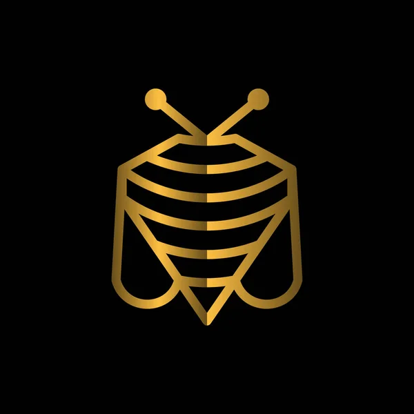 Diamond Bee Line Logo Design — Wektor stockowy