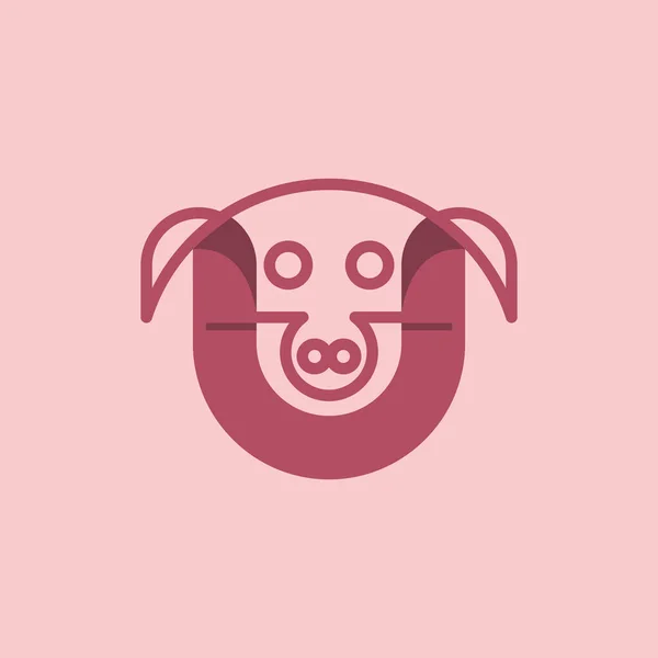 Letter Pig Logo Design — стоковый вектор