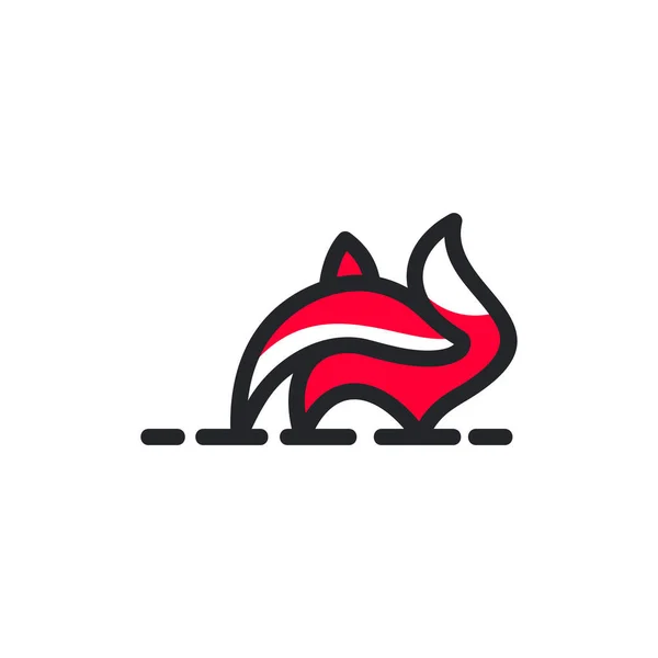 Fox Minimalist Creative Logo Design — Vetor de Stock