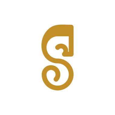 Letter S Horse Line Logo Design
