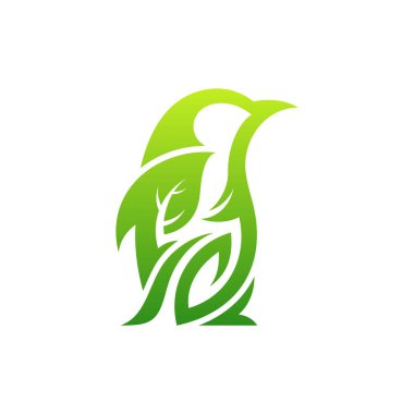 Penguin Leaf Creative Logo Design
