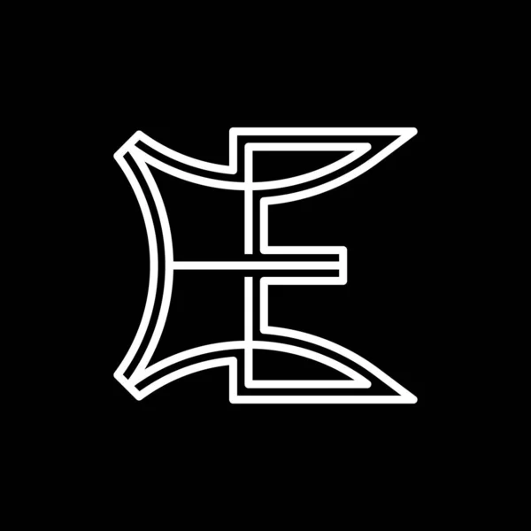 Letter Line Logo Design — Stockový vektor