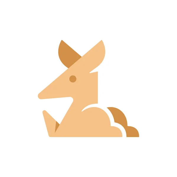 Djur Kangaroo Söt Logotyp Design — Stock vektor