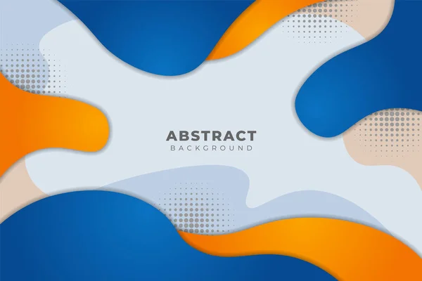 Modern Abstract Background Minimalist Dynamic Fluid Shape Blue Orange — Stock Vector
