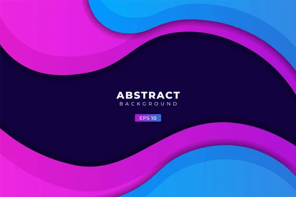 Fond Abstrait Géométrique Coloré Dynamique Chevauchement Fluide Gradient Bleu Violet — Image vectorielle