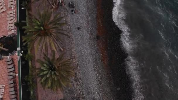 Λας Αμέρικα Ισπανία Αυγούστου 2022 Αεροφωτογραφία Στην Τροπική Παραλία Περιπάτου — Αρχείο Βίντεο