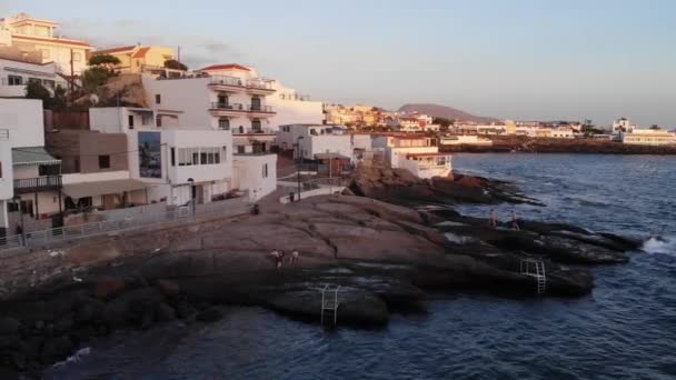 Tenerife Canary Islands Spain September 2022 Aerial View Picturesque Caleta — Vídeo de Stock