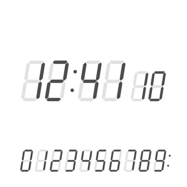 Nummer för den elektroniska resultattavlan för klockan — Stock vektor