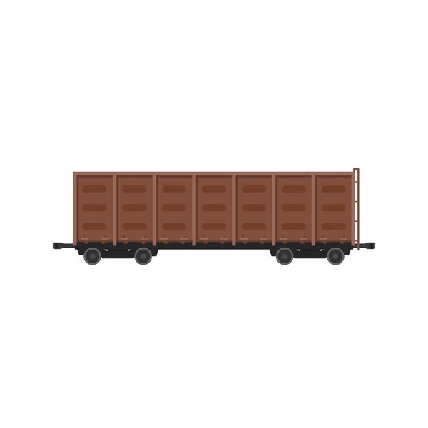 Freight car for raw materials and minerals. — Stock Vector