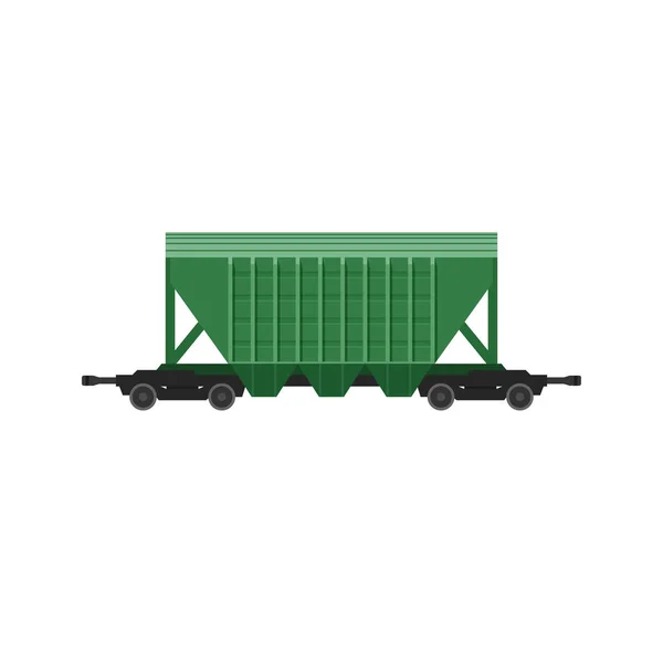 Freight covered rail wagon for bulk materials. Stock Illustration