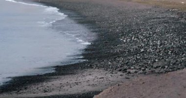 Kanarya Adaları 'ndaki Fuerteventura volkanik adasının doğu kıyısındaki Las Playitas sahil kasabasının güzel yakın görüntüsü. İspanya