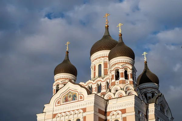 Tiefansicht Der Alexander Newski Kathedrale Der Altstadt Von Tallinn Einem — Stockfoto