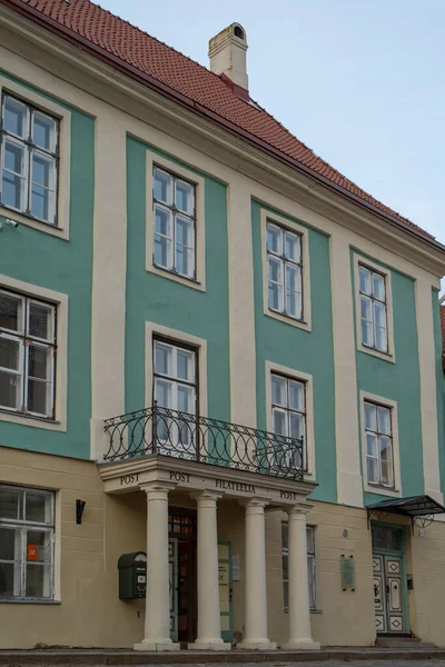 Edificio Histórico Oficina Correos Toompea Casco Antiguo Tallin Una Noche — Foto de Stock