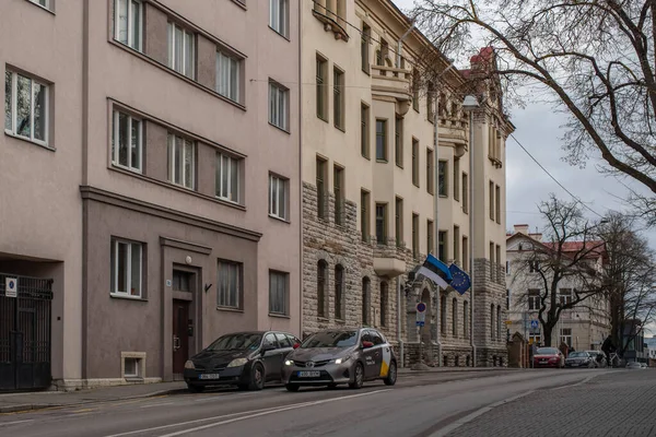 Gebäude Des Ministeriums Für Bildung Und Forschung Tallinn Einem Trüben — Stockfoto