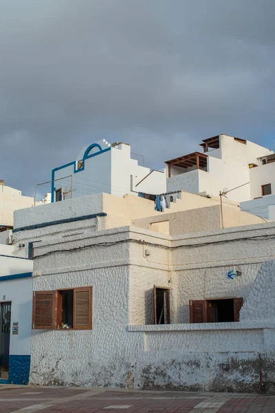 Auténtico Edificio Apartamentos Pequeño Pueblo Fuerteventura Isla — Foto de Stock
