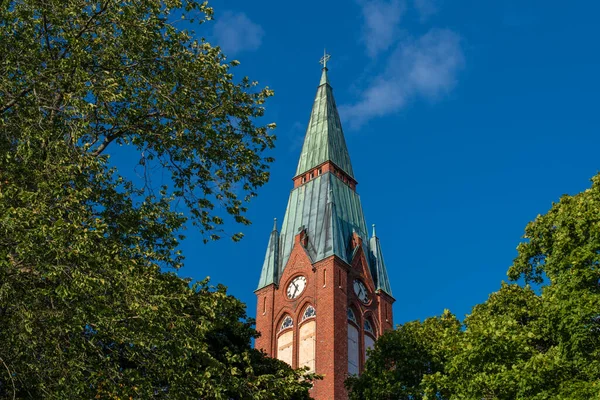 Εκκλησία Της Forssa Φινλανδικά Forssan Kirkko Ένα Ηλιόλουστο Καλοκαιρινό Βράδυ — Φωτογραφία Αρχείου