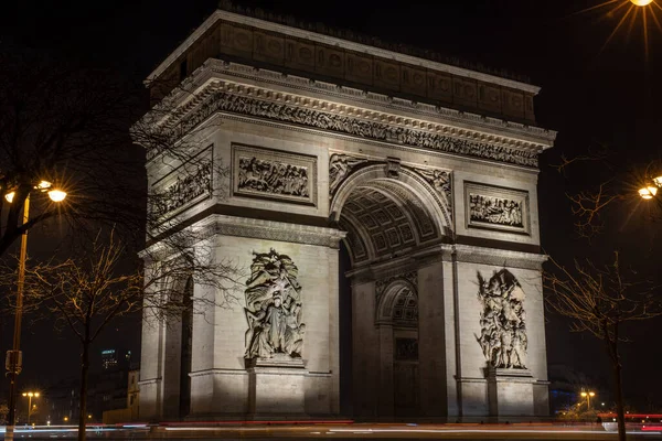 Arco Del Triunfo Arco Del Triunfo Por Noche —  Fotos de Stock