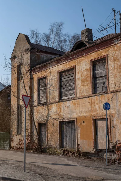 Old Distressed District Tallinn Ghetto Tallinn Old Abandoned House Terrible — Stock Photo, Image