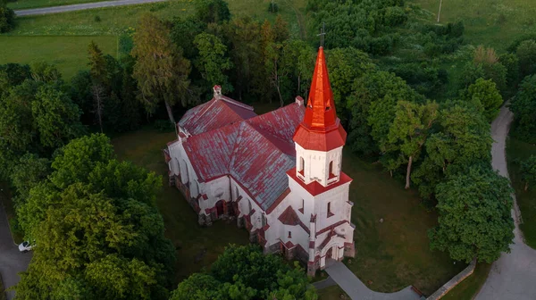 Luftbild Der Hageri Lambertus Kirche Einem Sommerabend — Stockfoto