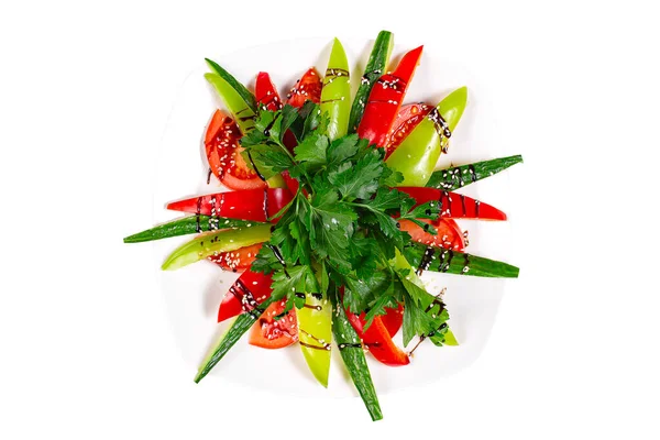 Salade Légumes Mélangés Composition Intéressante — Photo