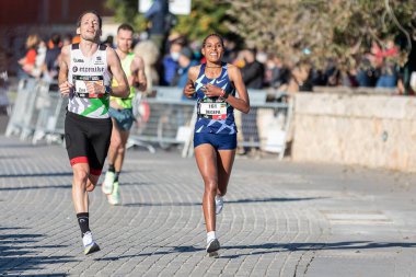 Beyenu DEGEFA (# 161) am 05.12.2021 beim Marathon Trinidad Alfonso EDP 2021, Valencia (Spanien)