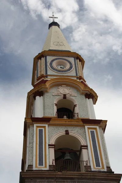 Torre Della Cattedrale Della Magica Città Mascotte Nello Stato Jalisco — Foto Stock