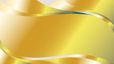 Renkli Krom Duvar Kağıdı, Altın Dalga Arkaplan Serbest Vektörü