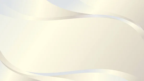 ホワイトゴールド波背景ベクトルデザイン ホワイトゴールド壁紙 — ストックベクタ