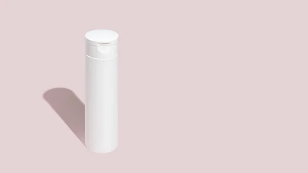 Prázdné Bílé Kosmetické Trubice Pro Toner Růžovém Pozadí Vysmívej Kvalitní — Stock fotografie