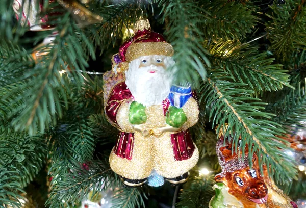 Figura Santa Claus Zabawki Choince — Zdjęcie stockowe