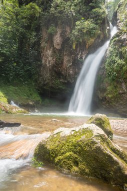 beautiful landscape of Las Brisas falls outside Cuetzalan in Puebla Mexico