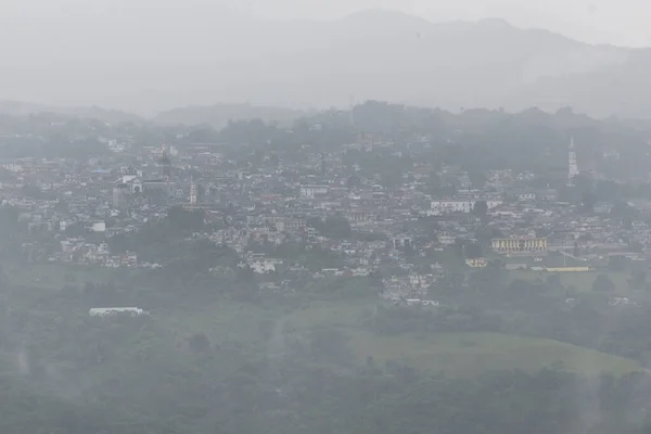 Mistige Ochtend Vallei Van Cuetzalan Mexico — Stockfoto