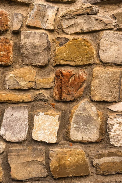 天然石の田舎のファサード テキストを挿入する可能性のある石の背景 — ストック写真