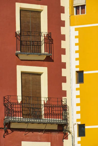Antigua Fachada Edificio Colonial Colores Amarillo Rojo — Foto de Stock
