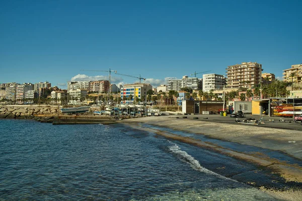 Villajoyosa Alicante Spanien December 2021 Utsikt Över Stranden Villajoyosa Med — Stockfoto