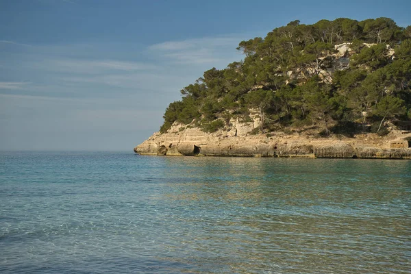 Panoramautsikt Över Mitt Havet Inspirerande Scen Semesterresor Naturen Vid Havet — Stockfoto