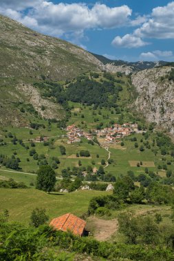 Bejes, Cantabria belediyesi, Picos de Europa, İspanya, mandıralarıyla ünlüdür. Kaynağı Picon-Tresviso olan mağaralarda olgunlaşmış peynir üretimi. Seyahat kavramı.