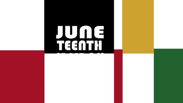 Juneteenth Freedom Day Animated Lower Third Design 60Fps High Resolution — Stock Video