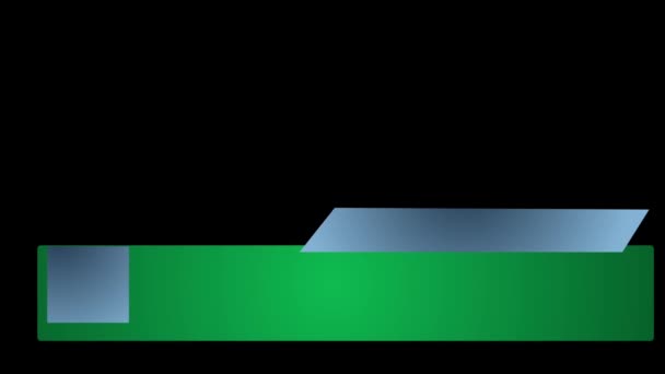 蓝绿色新闻频道有线电视低第三个动画高分辨率 — 图库视频影像