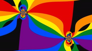 LGBTQ arka planında gurur bayrağı renkleri var. Gurur Ayı, LGBT.