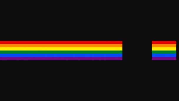 Drapeau Fierté Lgbtq Couleurs Mois Fierté Lgbt Troisième Animation Inférieure — Video