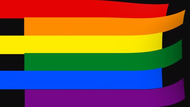 Lgbtq Arka Planında Gurur Bayrağı Renkleri Var Gurur Ayı Lgbt — Stok video