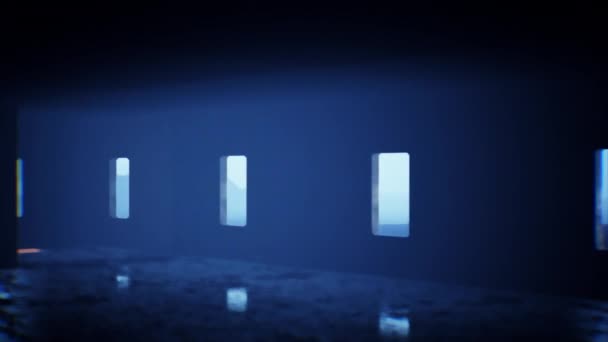 Fogey Room Cinematic Shot Rim Light Tyndall Effect 60Fps — Stockvideo