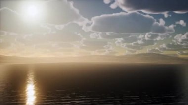 Science Fiction Realistic Background in 4K 60fps. Hyper Realistic desert environment with clouds.