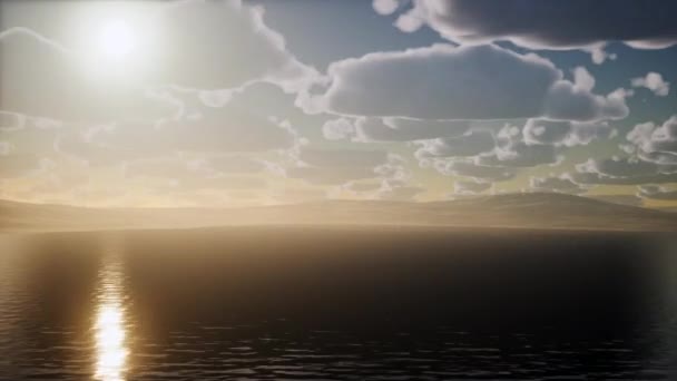 Science Fiction Realistic Background 60Fps Hyper Realistic Desert Environment Clouds — Vídeo de stock
