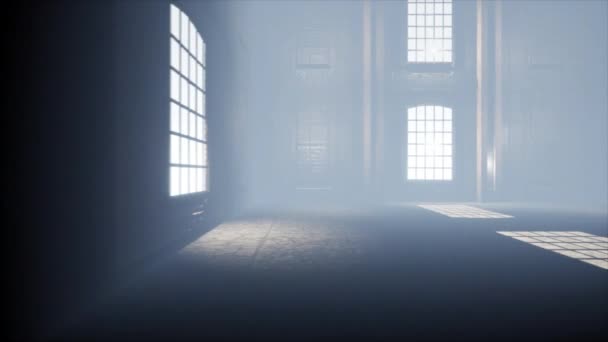 Cinematic Dolly Shot Room Sunlight Entering Widows Cinematic Environment Shot — Video Stock