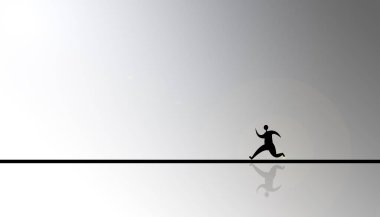 Siyah beyaz resimdeki bazı kuşlarla birlikte tek bir adamın kenarından vurulması. Hayali dünyasındaki adam. Kavramsal Görüntü. Modern Yalnızlık.